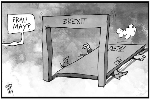 Cartoon: Brexit-Deal (medium) by Kostas Koufogiorgos tagged karikatur,koufogiorgos,illustration,cartoon,brexit,deal,tür,ausgang,erschlagen,europa,eu,uk,may,premierministerin,karikatur,koufogiorgos,illustration,cartoon,brexit,deal,tür,ausgang,erschlagen,europa,eu,uk,may,premierministerin