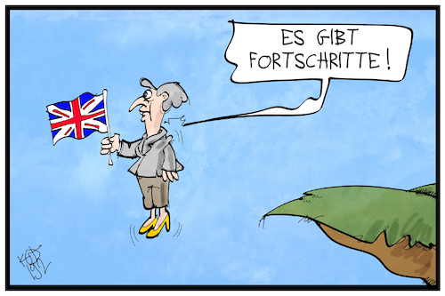 Cartoon: Brexit-Fortschritte (medium) by Kostas Koufogiorgos tagged karikatur,koufogiorgos,illustration,cartoon,may,brexit,fortschritt,eu,austritt,europa,uk,grossbritannien,abgrund,sturz,demokratie,karikatur,koufogiorgos,illustration,cartoon,may,brexit,fortschritt,eu,austritt,europa,uk,grossbritannien,abgrund,sturz,demokratie