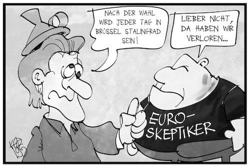 Cartoon: Brüssel und Stalingrad (medium) by Kostas Koufogiorgos tagged karikatur,koufogiorgos,illustration,cartoon,bruessel,stalingrad,geschichte,neonazi,rechtsextremismus,europa,eu,wahl,karikatur,koufogiorgos,illustration,cartoon,bruessel,stalingrad,geschichte,neonazi,rechtsextremismus,europa,eu,wahl