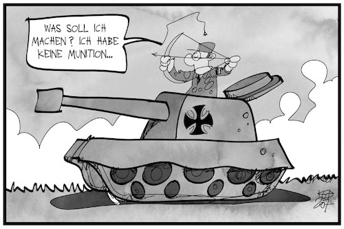 Cartoon: Bundeswehr (medium) by Kostas Koufogiorgos tagged karikatur,koufogiorgos,illustration,cartoon,bundeswehr,munition,diebstahl,panzer,soldat,waffe,militär,ksk,karikatur,koufogiorgos,illustration,cartoon,bundeswehr,munition,diebstahl,panzer,soldat,waffe,militär,ksk