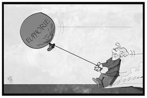 Cartoon: CDU-Euphorie (medium) by Kostas Koufogiorgos tagged karikatur,koufogiorgos,illustration,cartoon,nrw,euphorie,merkel,cdu,ballon,abheben,bremsen,partei,politik,landtagswahl,karikatur,koufogiorgos,illustration,cartoon,nrw,euphorie,merkel,cdu,ballon,abheben,bremsen,partei,politik,landtagswahl