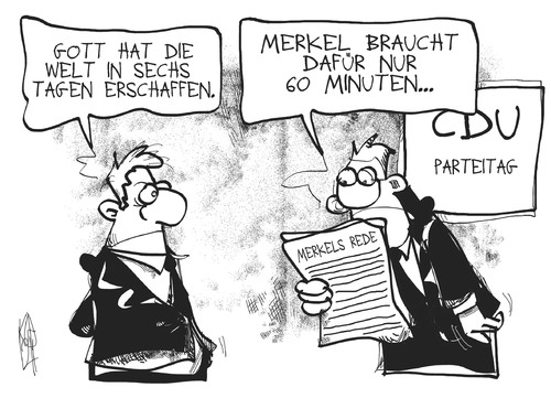 Cartoon: CDU-Parteitag (medium) by Kostas Koufogiorgos tagged cdu,merkel,parteitag,gott,vorsitzende,partei,karikatur,kostas,koufogiorgos,cdu,merkel,parteitag,gott,vorsitzende,partei,karikatur,kostas,koufogiorgos