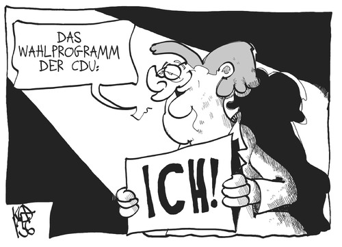 Cartoon: CDU-Wahlprogramm (medium) by Kostas Koufogiorgos tagged koufogiorgos,karikatur,wahlprogramm,bundeskanzlerin,bundestagswahl,cdu,merkel,merkel,cdu,bundestagswahl,bundeskanzlerin,wahlprogramm,karikatur,koufogiorgos