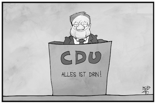 Cartoon: CDU-Wahlprogramm (medium) by Kostas Koufogiorgos tagged karikatur,koufogiorgos,illustration,cartoon,cdu,wahlprogramm,laschet,kiste,karton,karikatur,koufogiorgos,illustration,cartoon,cdu,wahlprogramm,laschet,kiste,karton