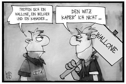 Cartoon: CETA (medium) by Kostas Koufogiorgos tagged karikatur,koufogiorgos,illustration,cartoon,ceta,wallonie,kanada,belgien,freihandel,abkommen,witz,europa,eu,karikatur,koufogiorgos,illustration,cartoon,ceta,wallonie,kanada,belgien,freihandel,abkommen,witz,europa,eu