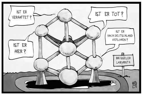 Cartoon: Chaos in Brüssel (medium) by Kostas Koufogiorgos tagged karikatur,koufogiorgos,illustration,cartoon,brüssel,atomium,wahrzeichen,labyrinth,chaos,terrorismus,is,karikatur,koufogiorgos,illustration,cartoon,brüssel,atomium,wahrzeichen,labyrinth,chaos,terrorismus,is