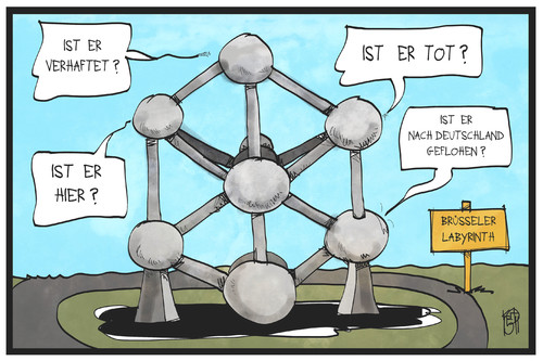 Cartoon: Chaos in Brüssel (medium) by Kostas Koufogiorgos tagged karikatur,koufogiorgos,illustration,cartoon,brüssel,atomium,wahrzeichen,labyrinth,chaos,terrorismus,is,karikatur,koufogiorgos,illustration,cartoon,brüssel,atomium,wahrzeichen,labyrinth,chaos,terrorismus,is