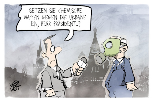 Cartoon: Chemiewaffen (medium) by Kostas Koufogiorgos tagged karikatur,koufogiorgos,chemiewaffen,kreml,putin,russland,reporter,journalist,krieg,ukraine,karikatur,koufogiorgos,chemiewaffen,kreml,putin,russland,reporter,journalist,krieg,ukraine