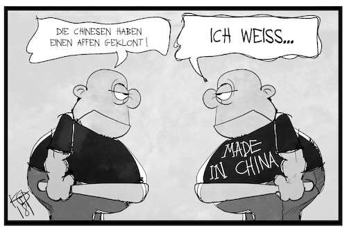 China klont Affen China klont Affen