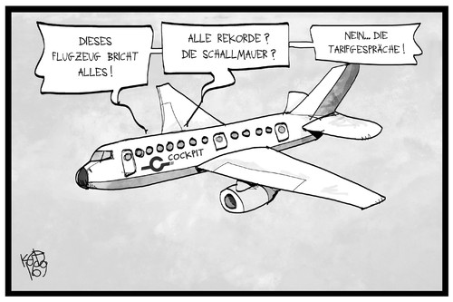 Cartoon: Cockpit (medium) by Kostas Koufogiorgos tagged karikatur,koufogiorgos,illustration,cartoon,cockpit,pilot,flugzeug,vereinigung,gewerkschaft,lufthansa,tarifgespräch,tarifkonflikt,schallmauer,durchbruch,scheitern,streik,arbeit,arbeitgeber,karikatur,koufogiorgos,illustration,cartoon,cockpit,pilot,flugzeug,vereinigung,gewerkschaft,lufthansa,tarifgespräch,tarifkonflikt,schallmauer,durchbruch,scheitern,streik,arbeit,arbeitgeber