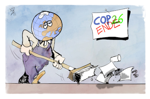 Cartoon: COP26 (medium) by Kostas Koufogiorgos tagged karikatur,koufogiorgos,illustration,cartoon,cop26,klimakonferenz,aufräumen,erde,klima,müll,karikatur,koufogiorgos,illustration,cartoon,cop26,klimakonferenz,aufräumen,erde,klima,müll