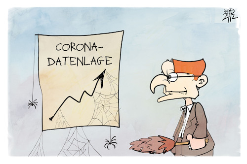 Cartoon: Corona-Datenlage (medium) by Kostas Koufogiorgos tagged karikatur,koufogiorgos,illustration,cartoon,corona,daten,lauterbach,karikatur,koufogiorgos,illustration,cartoon,corona,daten,lauterbach