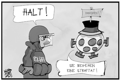 Cartoon: Corona-Demo (medium) by Kostas Koufogiorgos tagged karikatur,koufogiorgos,illustration,cartoon,corona,virus,demo,hutbürger,polizei,pandemie,karikatur,koufogiorgos,illustration,cartoon,corona,virus,demo,hutbürger,polizei,pandemie