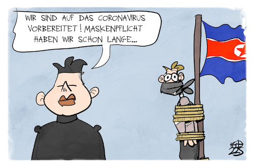 Cartoon: Corona in Nordkorea (medium) by Kostas Koufogiorgos tagged karikatur,koufogiorgos,nordkorea,kim,jong,un,menschenrecht,maske,karikatur,koufogiorgos,nordkorea,kim,jong,un,menschenrecht,maske