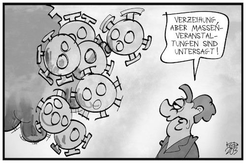 Cartoon: Coronavirus (medium) by Kostas Koufogiorgos tagged karikatur,koufogiorgos,illustration,cartoon,corona,merkel,bundeskanzlerin,virus,epidemie,krankheit,grossveranstaltung,ansteckung,gesundheit,karikatur,koufogiorgos,illustration,cartoon,corona,merkel,bundeskanzlerin,virus,epidemie,krankheit,grossveranstaltung,ansteckung,gesundheit