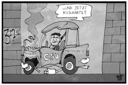 Cartoon: CSU-Vorsitz (medium) by Kostas Koufogiorgos tagged karikatur,koufogiorgos,illustration,cartoon,soeder,vorsitz,csu,auto,sackgasse,regierungschef,bayern,partei,politik,karikatur,koufogiorgos,illustration,cartoon,soeder,vorsitz,csu,auto,sackgasse,regierungschef,bayern,partei,politik