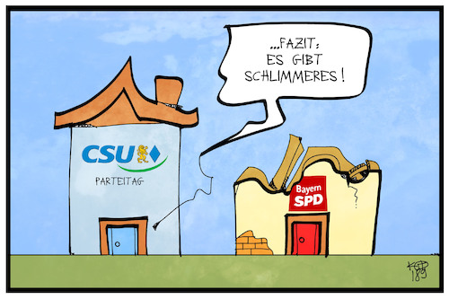 Cartoon: CSU vor der Wahl (medium) by Kostas Koufogiorgos tagged karikatur,koufogiorgos,cartoon,illustration,csu,wahl,bayern,spd,partei,umfrage,haus,karikatur,koufogiorgos,cartoon,illustration,csu,wahl,bayern,spd,partei,umfrage,haus