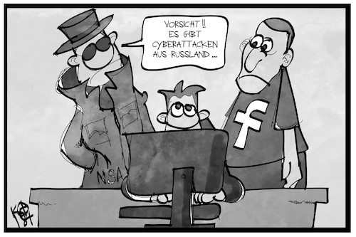 Cartoon: Cyberangriff (medium) by Kostas Koufogiorgos tagged karikatur,koufogiorgos,illustration,cartoon,cyber,attacke,angriff,internet,router,daten,nsa,facebook,skandal,datenschutz,datenklau,kriminalität,russland,anschuldigung,user,computer,privatsphäre,karikatur,koufogiorgos,illustration,cartoon,cyber,attacke,angriff,internet,router,daten,nsa,facebook,skandal,datenschutz,datenklau,kriminalität,russland,anschuldigung,user,computer,privatsphäre