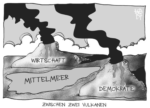 Cartoon: Das Mittelmeer (medium) by Kostas Koufogiorgos tagged mittelmeer,demokratie,wirtschaft,europa,afrika,karikatur,koufogiorgos,mittelmeer,demokratie,wirtschaft,europa,afrika,karikatur,koufogiorgos