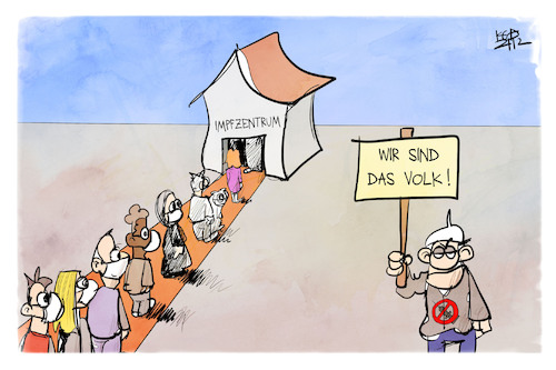 Cartoon: Das Volk (medium) by Kostas Koufogiorgos tagged karikatur,koufogiorgos,illustration,cartoon,impfung,impfgegner,demonstration,volk,mehrheit,karikatur,koufogiorgos,illustration,cartoon,impfung,impfgegner,demonstration,volk,mehrheit
