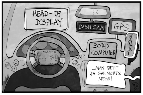 Cartoon: Dashcams (medium) by Kostas Koufogiorgos tagged karikatur,koufogiorgos,illustration,cartoon,dashcam,auto,cockpit,bordcomputer,technik,verkehr,strasse,armaturenbrett,karikatur,koufogiorgos,illustration,cartoon,dashcam,auto,cockpit,bordcomputer,technik,verkehr,strasse,armaturenbrett