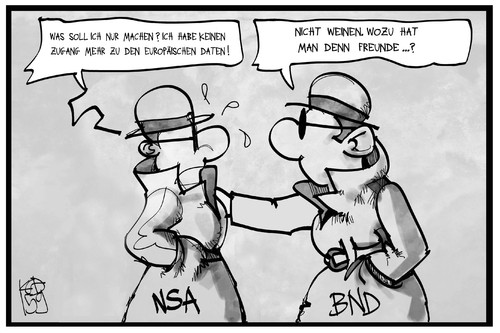 Cartoon: Datenschutz (medium) by Kostas Koufogiorgos tagged karikatur,koufogiorgos,illustration,cartoon,safe,harbour,nsa,bnd,datenschutz,agent,spion,spionage,daten,transfer,karikatur,koufogiorgos,illustration,cartoon,safe,harbour,nsa,bnd,datenschutz,agent,spion,spionage,daten,transfer