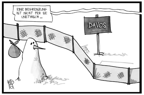 Cartoon: Davos (medium) by Kostas Koufogiorgos tagged karikatur,koufogiorgos,cartoon,illustration,davos,flüchtling,begrenzung,ethik,schneemann,weltwirtschaftsforum,wef,wirtschaft,politik,karikatur,koufogiorgos,cartoon,illustration,davos,flüchtling,begrenzung,ethik,schneemann,weltwirtschaftsforum,wef,wirtschaft,politik