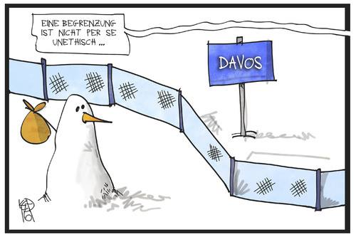 Cartoon: Davos (medium) by Kostas Koufogiorgos tagged karikatur,koufogiorgos,cartoon,illustration,davos,flüchtling,begrenzung,ethik,schneemann,weltwirtschaftsforum,wef,wirtschaft,politik,karikatur,koufogiorgos,cartoon,illustration,davos,flüchtling,begrenzung,ethik,schneemann,weltwirtschaftsforum,wef,wirtschaft,politik