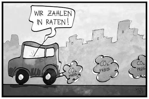 Cartoon: Debatte um die CO2-Steuer (medium) by Kostas Koufogiorgos tagged karikatur,koufogiorgos,illustration,cartoon,co2,steuer,auto,umwelt,verschmutzung,abgas,preis,raten,karikatur,koufogiorgos,illustration,cartoon,co2,steuer,auto,umwelt,verschmutzung,abgas,preis,raten