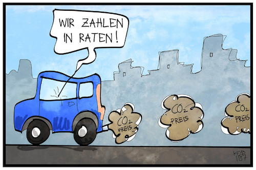 Cartoon: Debatte um die CO2-Steuer (medium) by Kostas Koufogiorgos tagged karikatur,koufogiorgos,illustration,cartoon,co2,steuer,auto,umwelt,verschmutzung,abgas,preis,raten,karikatur,koufogiorgos,illustration,cartoon,co2,steuer,auto,umwelt,verschmutzung,abgas,preis,raten