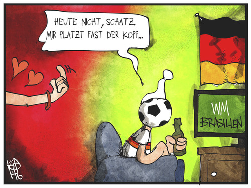 Den Kopf für Fußball