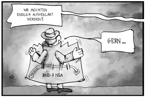 Cartoon: Der BND klärt auf (medium) by Kostas Koufogiorgos tagged karikatur,koufogiorgos,illustration,cartoon,nsa,bnd,geheimdienst,spion,agent,aufklärung,politik,exhibitionist,affäre,karikatur,koufogiorgos,illustration,cartoon,nsa,bnd,geheimdienst,spion,agent,aufklärung,politik,exhibitionist,affäre