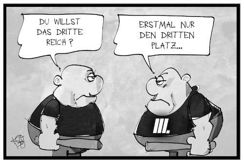 Cartoon: Der dritte Platz (medium) by Kostas Koufogiorgos tagged karikatur,koufogiorgos,illustration,cartoon,afd,drei,reich,drittes,neonazi,rechtsextremismus,terrorismus,karikatur,koufogiorgos,illustration,cartoon,afd,drei,reich,drittes,neonazi,rechtsextremismus,terrorismus