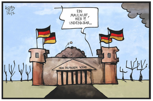 Cartoon: Der Maulwurf (medium) by Kostas Koufogiorgos tagged karikatur,koufogiorgos,illustration,cartoon,maulwurf,bundestag,reichstag,verräter,geheimnis,wikileaks,parlament,berlin,politik,karikatur,koufogiorgos,illustration,cartoon,maulwurf,bundestag,reichstag,verräter,geheimnis,wikileaks,parlament,berlin,politik