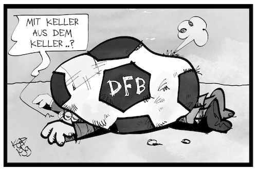 Cartoon: DFB-Präsident Keller (medium) by Kostas Koufogiorgos tagged karikatur,koufogiorgos,illustration,cartoon,keller,dfb,fussball,verband,sport,karikatur,koufogiorgos,illustration,cartoon,keller,dfb,fussball,verband,sport