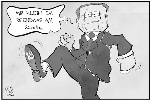 Cartoon: Die CDU rutscht unter 20 Prozent (medium) by Kostas Koufogiorgos tagged karikatur,koufogiorgos,illustration,cartoon,wahlkampf,cdu,laschet,strategie,umfrage,karikatur,koufogiorgos,illustration,cartoon,wahlkampf,cdu,laschet,strategie,umfrage