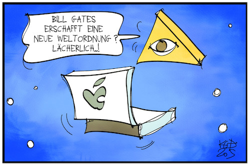 Cartoon: Die neue Weltordnung (medium) by Kostas Koufogiorgos tagged karikatur,koufogiorgos,illustration,cartoon,nwo,weltordnung,gates,verschwoerungstheorie,apple,steve,jobs,gott,dreifaltigkeit,himmel,computer,mac,windows,rechner,pc,technik,karikatur,koufogiorgos,illustration,cartoon,nwo,weltordnung,gates,verschwoerungstheorie,apple,steve,jobs,gott,dreifaltigkeit,himmel,computer,mac,windows,rechner,pc,technik