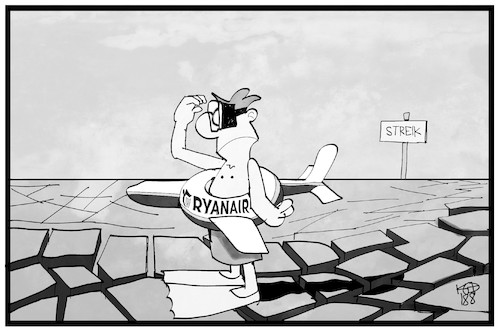 Cartoon: Die Ryanair-Piloten streiken (medium) by Kostas Koufogiorgos tagged karikatur,koufogiorgos,illustration,cartoon,ryanair,pilot,arbeitskampf,druck,gewerkschaft,fliegen,flugzeug,reisen,leary,fluggesellschaft,airline,urlaub,passagier,reisender,schwimmente,tourismus,karikatur,koufogiorgos,illustration,cartoon,ryanair,pilot,arbeitskampf,druck,gewerkschaft,fliegen,flugzeug,reisen,leary,fluggesellschaft,airline,urlaub,passagier,reisender,schwimmente,tourismus