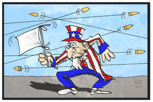 Cartoon: Die USA unter Beschuss (medium) by Kostas Koufogiorgos tagged karikatur,koufogiorgos,illustration,cartoon,usa,uncle,sam,kreuzfeuer,beschuss,dallas,gewalt,amerika,schießen,waffen,karikatur,koufogiorgos,illustration,cartoon,usa,uncle,sam,kreuzfeuer,beschuss,dallas,gewalt,amerika,schießen,waffen