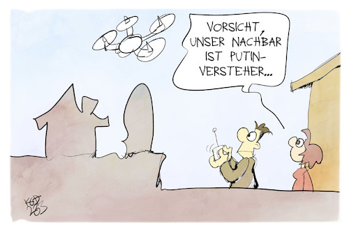 Cartoon: Drohnen-Streit (medium) by Kostas Koufogiorgos tagged karikatur,koufogiorgos,drohne,russland,usa,streit,putin,karikatur,koufogiorgos,drohne,russland,usa,streit,putin