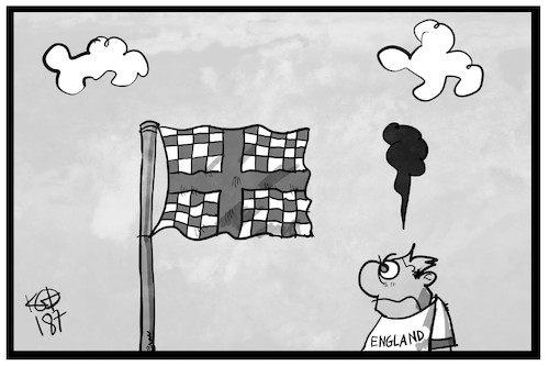 Cartoon: England-Kroatien (medium) by Kostas Koufogiorgos tagged karikatur,koufogiorgos,illustration,cartoon,england,kroatien,fahne,flagge,wm,niederlage,finale,fussball,sport,karikatur,koufogiorgos,illustration,cartoon,england,kroatien,fahne,flagge,wm,niederlage,finale,fussball,sport