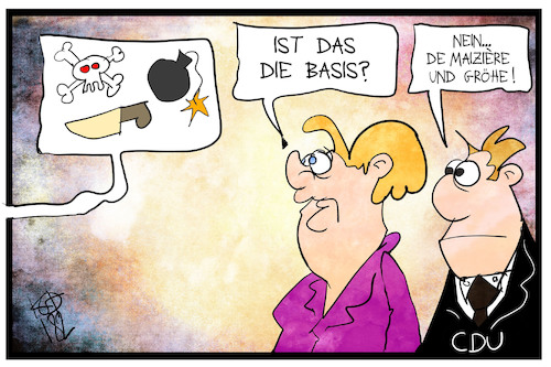 Cartoon: Enttäuschte Ex-Minister (medium) by Kostas Koufogiorgos tagged karikatur,koufogiorgos,illustration,cartoon,cdu,merkel,maiziere,groehe,minister,wut,enttäuschung,partei,regierung,kabinett,karikatur,koufogiorgos,illustration,cartoon,cdu,merkel,maiziere,groehe,minister,wut,enttäuschung,partei,regierung,kabinett