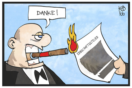 Cartoon: Erbschaftssteuer (medium) by Kostas Koufogiorgos tagged karikatur,koufogiorgos,illustration,cartoon,erbschaftssteuer,reform,reich,reichtum,geld,verbrennen,politik,karikatur,koufogiorgos,illustration,cartoon,erbschaftssteuer,reform,reich,reichtum,geld,verbrennen,politik