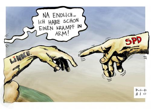 Cartoon: Erweckung der Linken (medium) by Kostas Koufogiorgos tagged hessen,spd,linke,andrea,ypsilanti,ministerpräsidentin,wahl,kostas,koufogiorgos,hessen,spd,linke,rot,grün,partei,parteien,andrea ypsilanti,ministerpräsident,minister,wahl,wählen,wahlen,andrea,ypsilanti