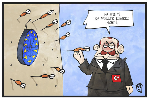 Cartoon: EU-Beitritt Türkei (medium) by Kostas Koufogiorgos tagged karikatur,koufogiorgos,illustration,cartoon,tuerkei,erdogan,eu,europa,europäische,union,spiel,beitritt,verloren,ausschluss,politik,karikatur,koufogiorgos,illustration,cartoon,tuerkei,erdogan,eu,europa,europäische,union,spiel,beitritt,verloren,ausschluss,politik