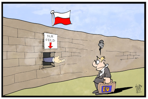 Cartoon: EU-Gipfel (medium) by Kostas Koufogiorgos tagged karikatur,koufogiorgos,illustration,cartoon,stier,europa,eu,gipfel,schwarz,schaf,streit,polen,flüchtlingsquote,mauer,abschottung,grenze,geld,karikatur,koufogiorgos,illustration,cartoon,stier,europa,eu,gipfel,schwarz,schaf,streit,polen,flüchtlingsquote,mauer,abschottung,grenze,geld