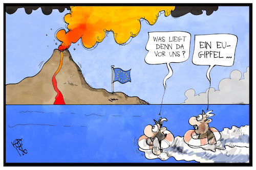 Cartoon: EU-Gipfel (medium) by Kostas Koufogiorgos tagged karikatur,koufogiorgos,illustration,cartoon,eu,europa,asylpolitik,flüchtlinge,meer,ertrinken,mittelmeer,gipfel,streit,europäische,union,gemeinschaft,karikatur,koufogiorgos,illustration,cartoon,eu,europa,asylpolitik,flüchtlinge,meer,ertrinken,mittelmeer,gipfel,streit,europäische,union,gemeinschaft