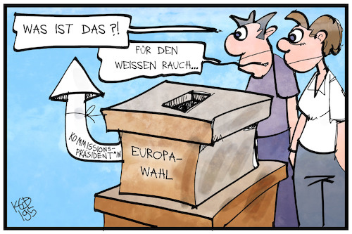 Cartoon: EU-Kommissionspräsident (medium) by Kostas Koufogiorgos tagged karikatur,koufogiorgos,illustration,cartoon,kommission,eu,europa,wahl,präsident,rauch,demokratie,karikatur,koufogiorgos,illustration,cartoon,kommission,eu,europa,wahl,präsident,rauch,demokratie