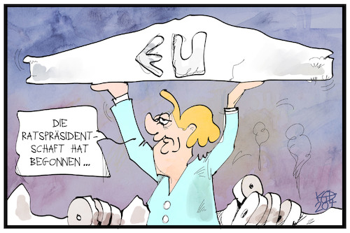 Cartoon: EU-Ratspräsidentschaft (medium) by Kostas Koufogiorgos tagged karikatur,koufogiorgos,illustration,cartoon,eu,ratspräsidentschaft,tempel,säule,stütze,merkel,europa,gebäude,ruine,zusammenhalt,deutschland,demokratie,karikatur,koufogiorgos,illustration,cartoon,eu,ratspräsidentschaft,tempel,säule,stütze,merkel,europa,gebäude,ruine,zusammenhalt,deutschland,demokratie