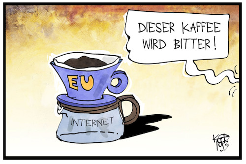 Cartoon: EU-Urheberrechtsreform (medium) by Kostas Koufogiorgos tagged karikatur,koufogiorgos,illustration,cartoon,eu,europa,gesetz,richtlinie,urheberrechtsreform,internet,uploadfilter,digital,karikatur,koufogiorgos,illustration,cartoon,eu,europa,gesetz,richtlinie,urheberrechtsreform,internet,uploadfilter,digital